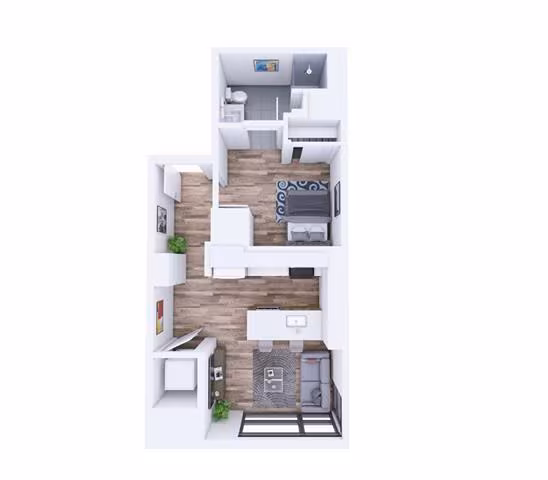 1 Bed • 1 Bath 1006 floor plan